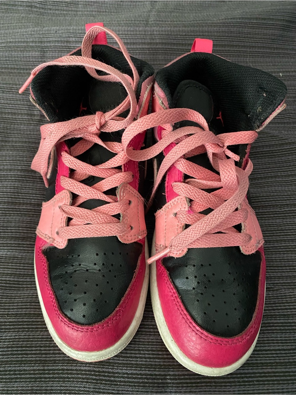 Pink and Black High-Top Jordan’s